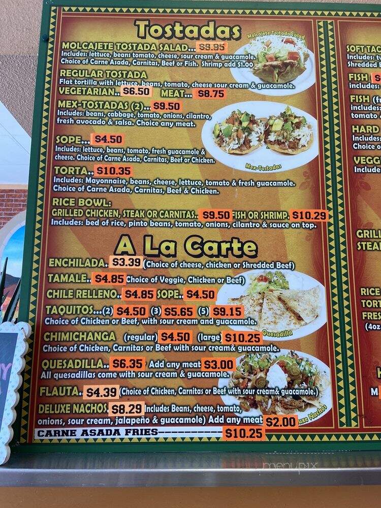 Molcajete Grill - Huntington Beach, CA menu_pic