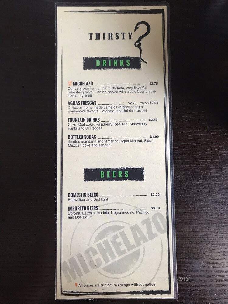 Tecate Baja Seafood - La Puente, CA menu_pic