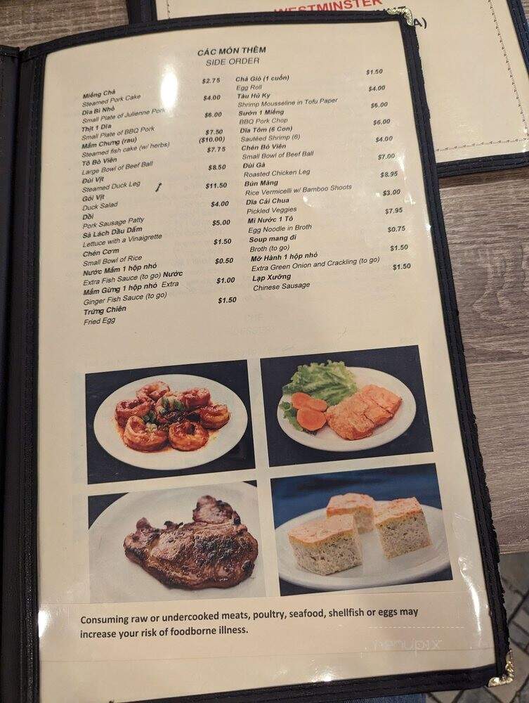 Thanh De Naht Com Tam - Westminster, CA menu_pic