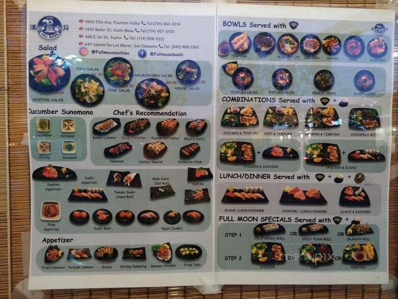 Full Moon Restaurant - Fountain Valley, CA menu_pic