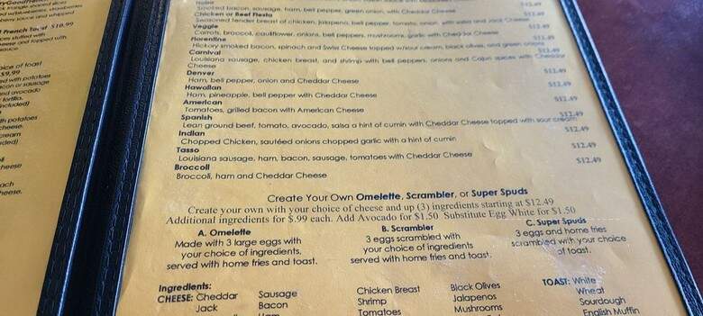 Omelette House - Garden Grove, CA menu_pic