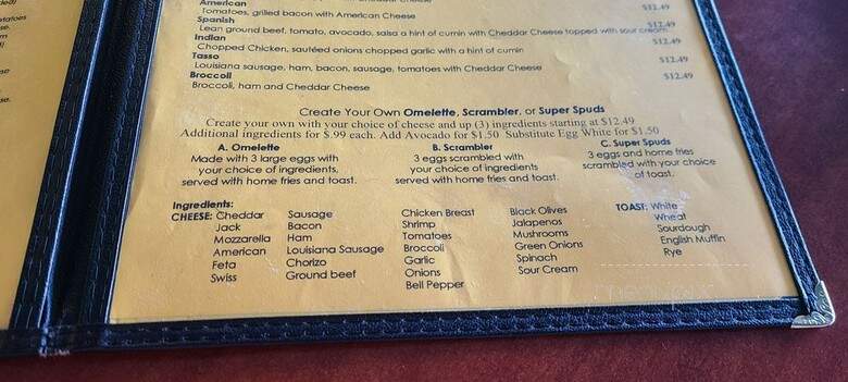 Omelette House - Garden Grove, CA menu_pic