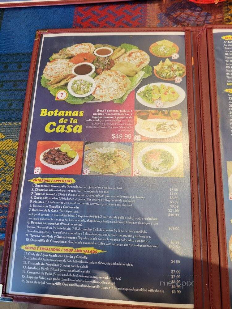 El Fortin - Fullerton, CA menu_pic