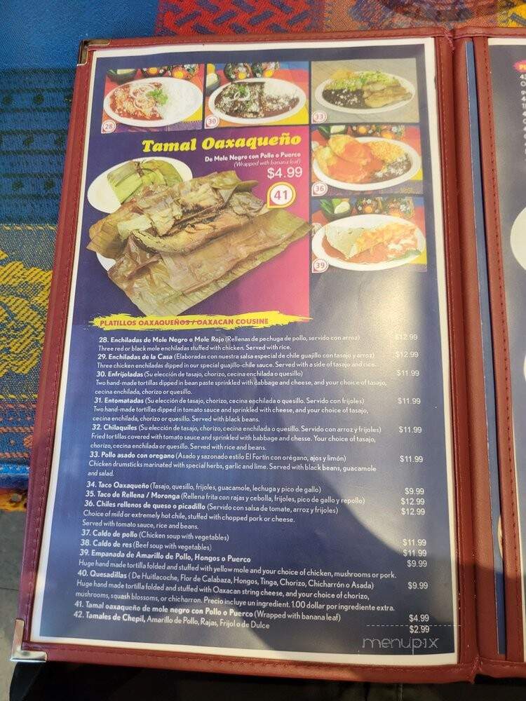 El Fortin - Fullerton, CA menu_pic