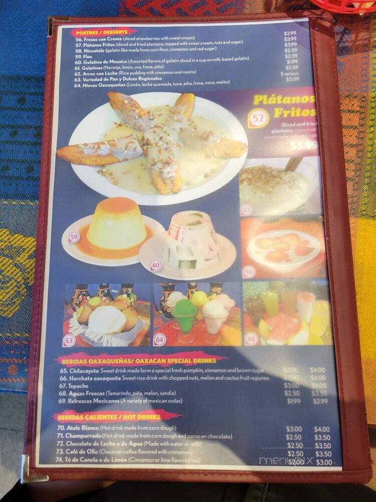 El Fortin - Fullerton, CA menu_pic