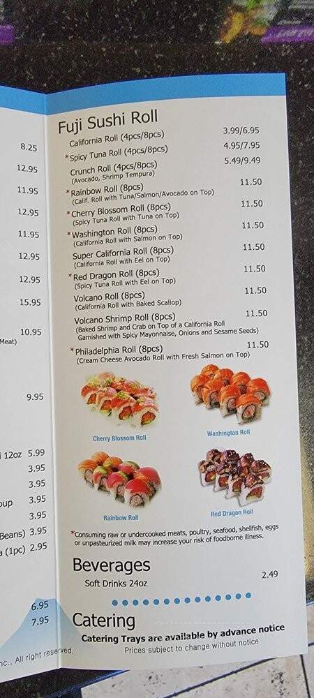 Fuji Teriyaki - Anaheim, CA menu_pic