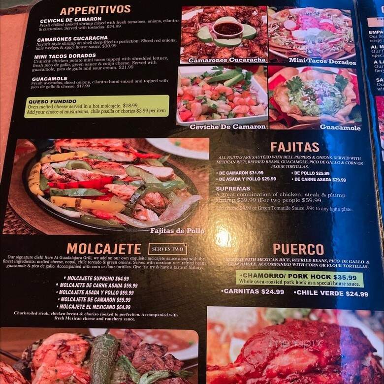 Guadalajara Grill - Baldwin Park, CA menu_pic