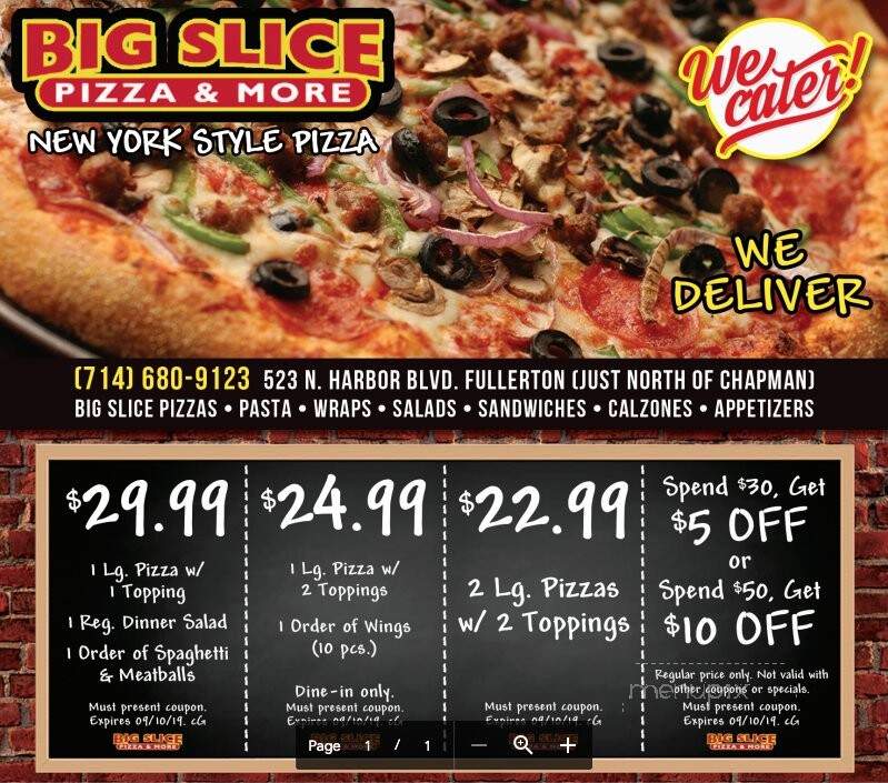 Big Slice Pizza - Fullerton, CA