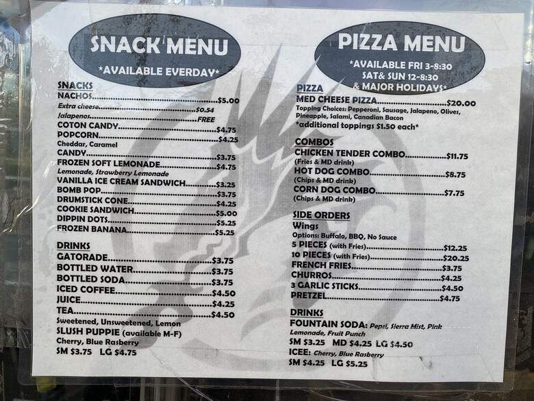 Camelot Golfland Pizza Parlor - Anaheim, CA menu_pic