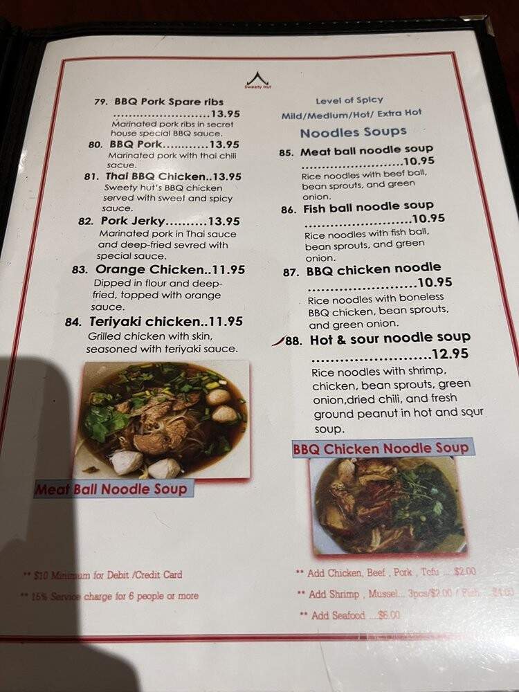 Sweety Hut - West Covina, CA menu_pic