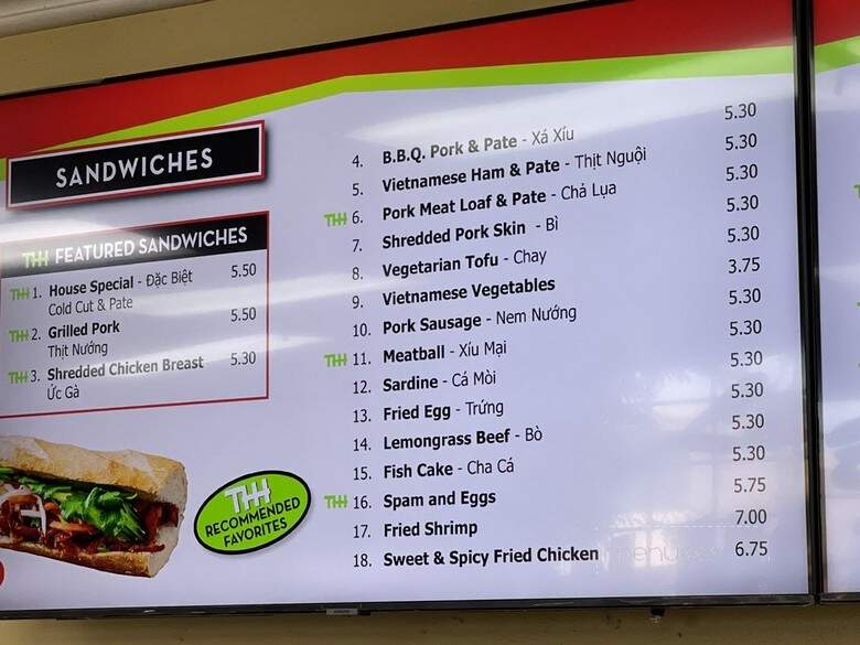 Tan Hoang Huong Food To Go - Santa Ana, CA menu_pic