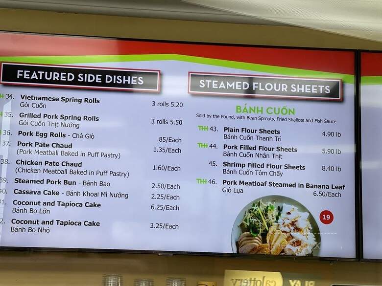 Tan Hoang Huong Food To Go - Santa Ana, CA menu_pic
