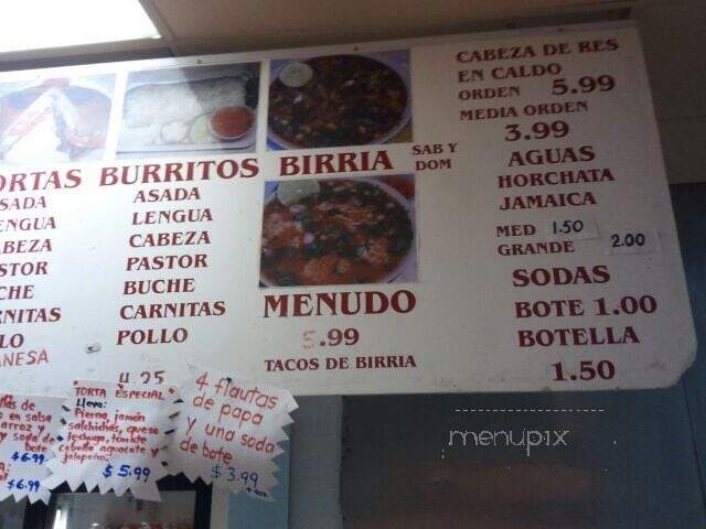 Taqueria El Rey - Anaheim, CA menu_pic