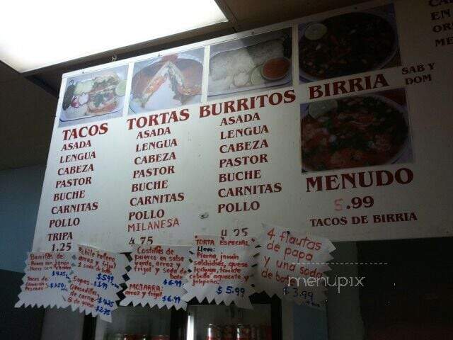 Taqueria El Rey - Anaheim, CA menu_pic