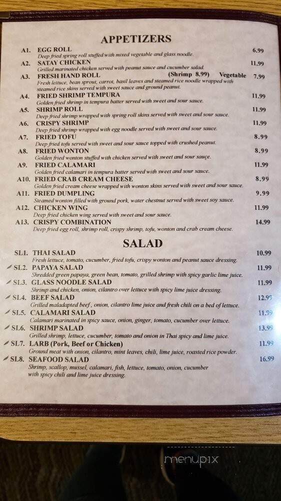 West Covina Thai Cuisine - West Covina, CA menu_pic