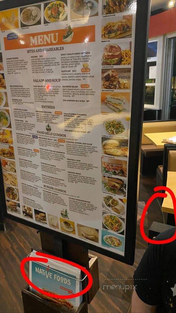Native Foods - Costa Mesa, CA menu_pic