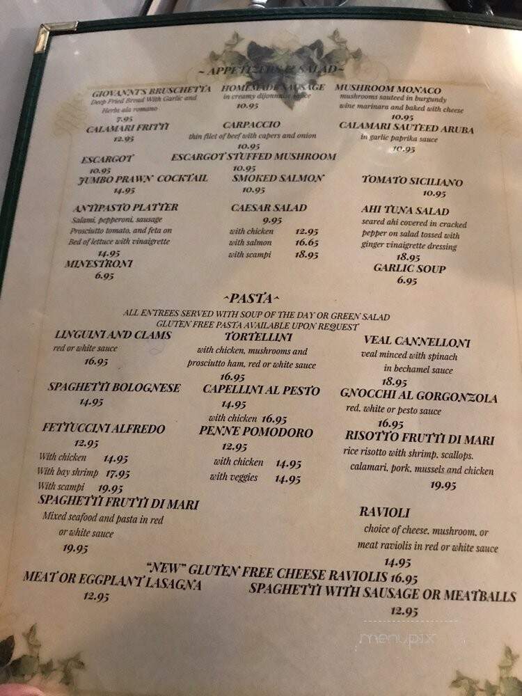 Giovanni's International Restaurant - Covina, CA menu_pic