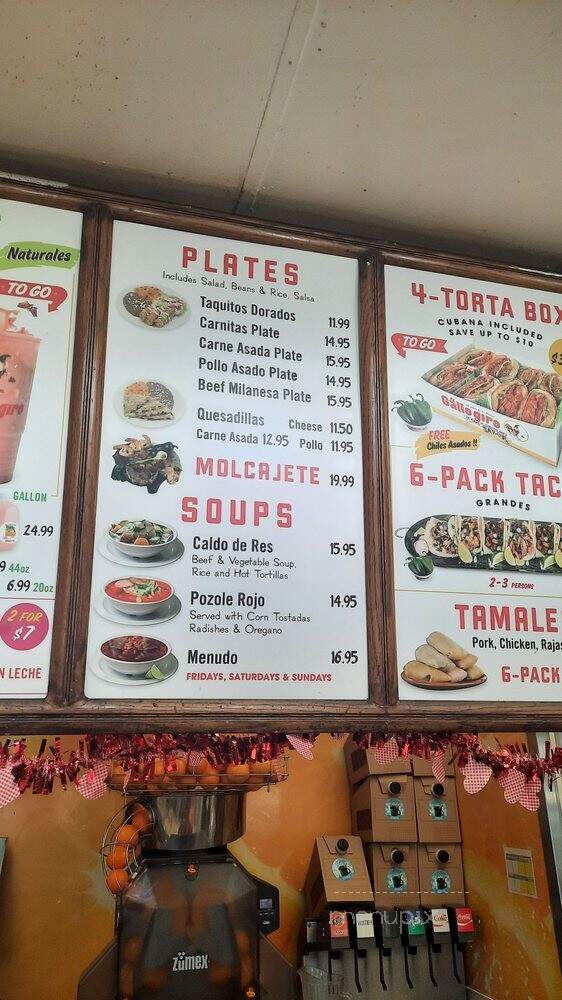 El Gallo Giro - Santa Ana, CA menu_pic