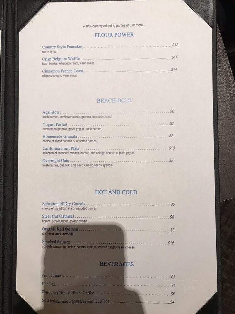 Bristol Palms California - Costa Mesa, CA menu_pic