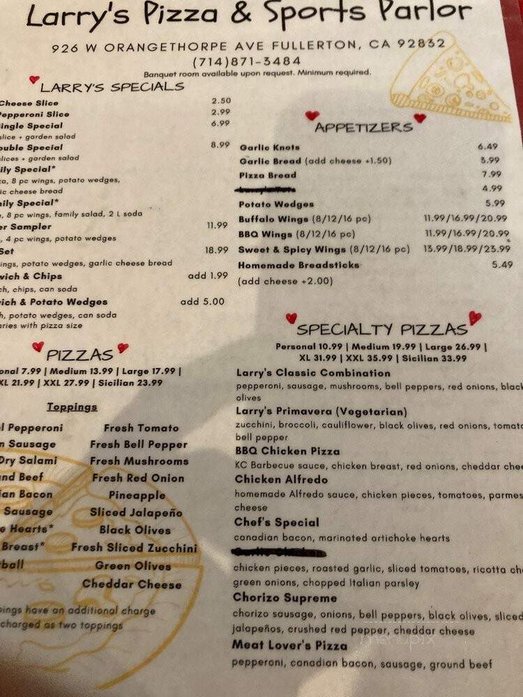 Larry's Pizza & Sports Parlor - Fullerton, CA