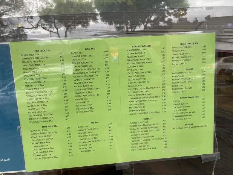 Verde Tea Expresso Bar - Mountain View, CA menu_pic