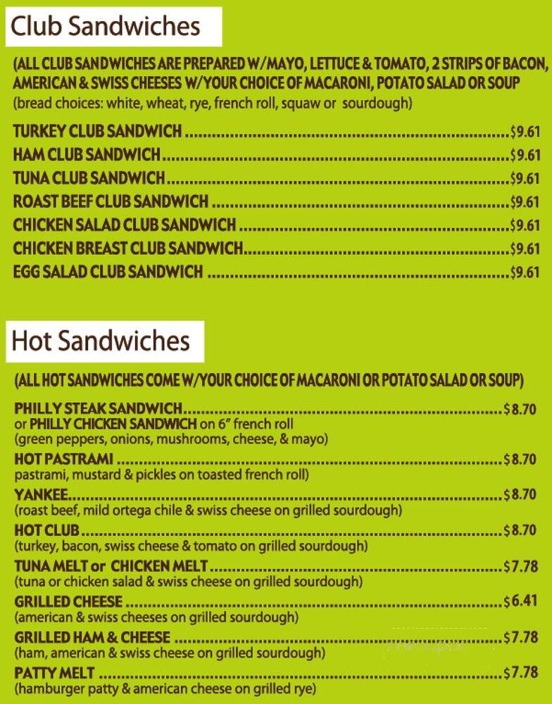 Gail's Grand Avenue Lunch Co - Santa Ana, CA menu_pic