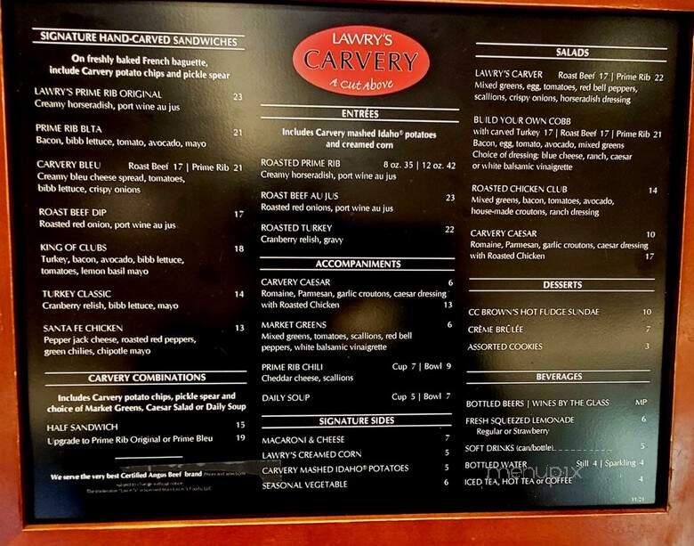 Lawry's Carvery To Go Orders - Costa Mesa, CA