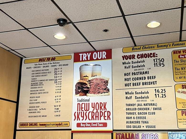 Tommy Pastrami New York Deli - Santa Ana, CA menu_pic