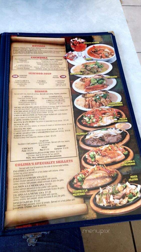 Colima Mexican Restaurant - Santa Ana, CA menu_pic