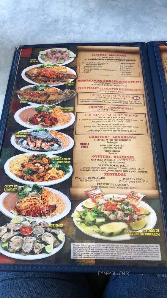 Colima Mexican Restaurant - Santa Ana, CA menu_pic