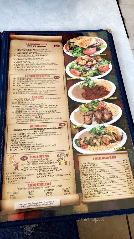 Colima Mexican Restaurant - Santa Ana, CA menu_pic