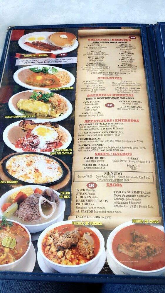 Colima Mexican Restaurant - Santa Ana, CA menu_pic