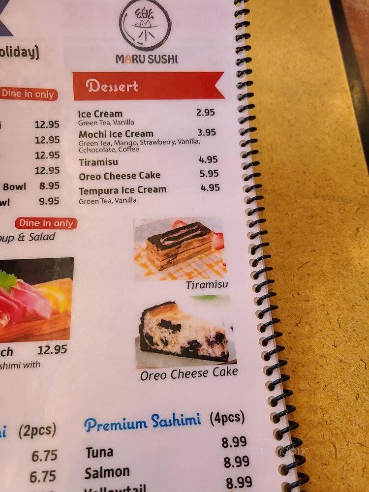 Maru Sushi - Costa Mesa, CA menu_pic