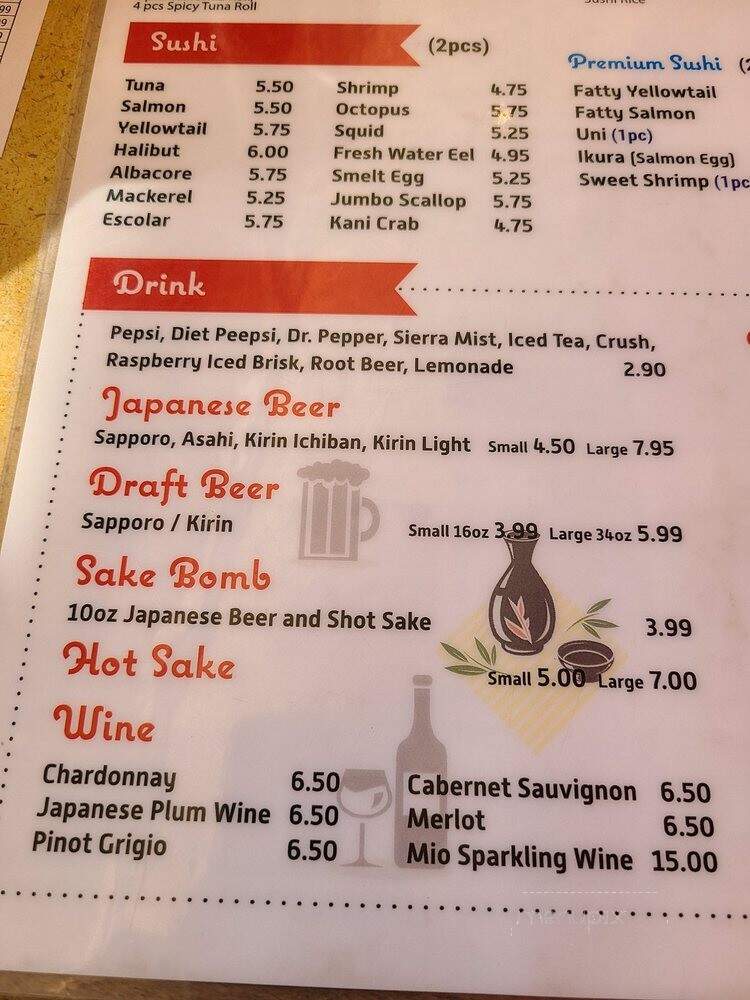 Maru Sushi - Costa Mesa, CA menu_pic