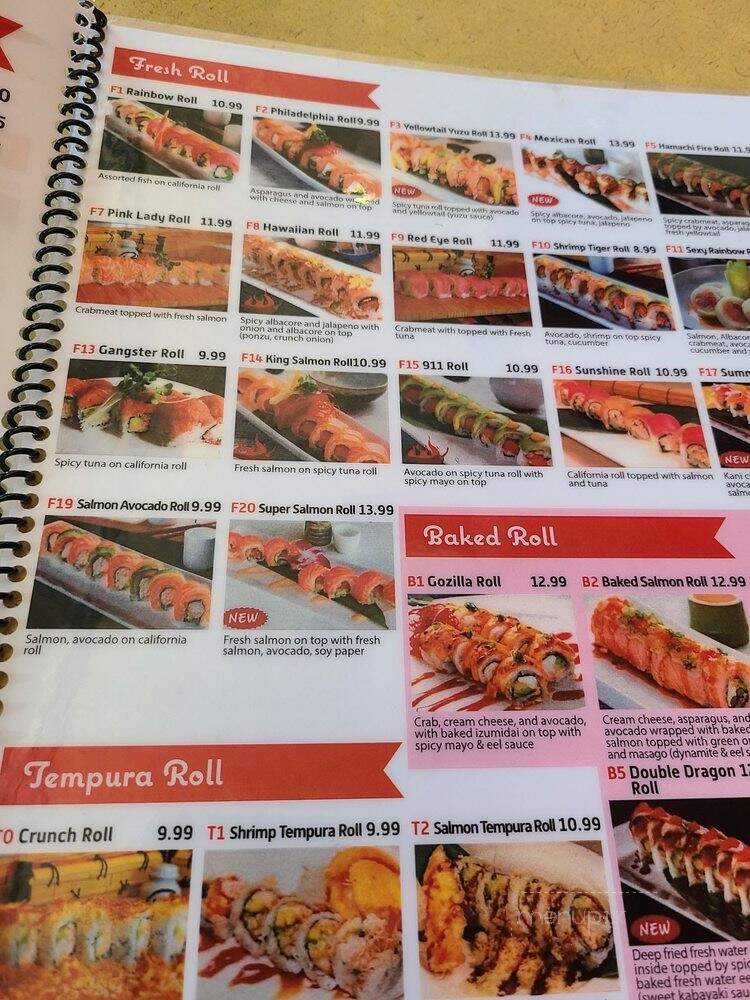 Maru Sushi - Costa Mesa, CA menu_pic