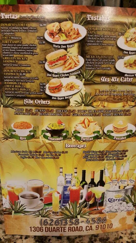 Don Reyes Mexican Restaurant - Duarte, CA menu_pic