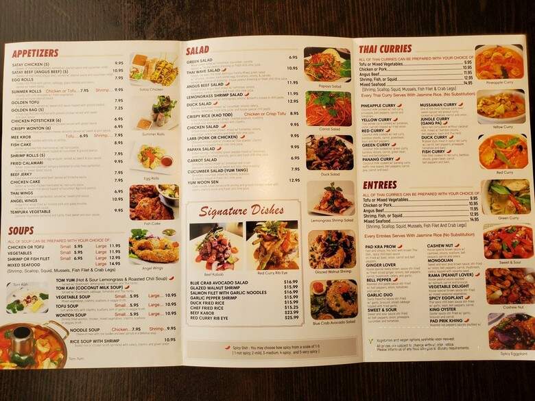 Thai Wave Restaurant - Huntington Beach, CA menu_pic