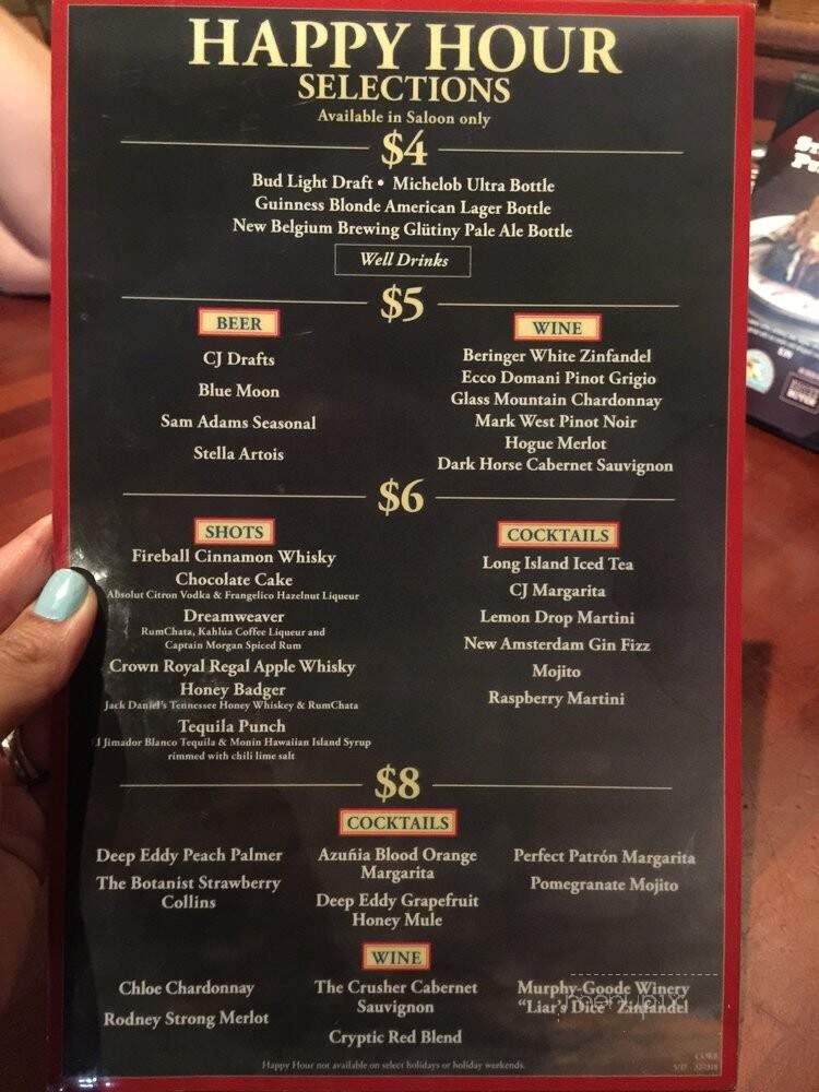 Claim Jumper Restaurant - Santa Ana, CA menu_pic