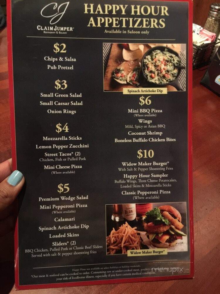 Claim Jumper Restaurant - Santa Ana, CA menu_pic