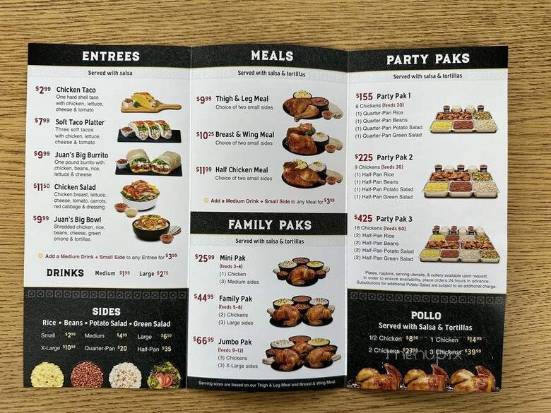 Juan Pollo 24 - Santa Ana, CA menu_pic