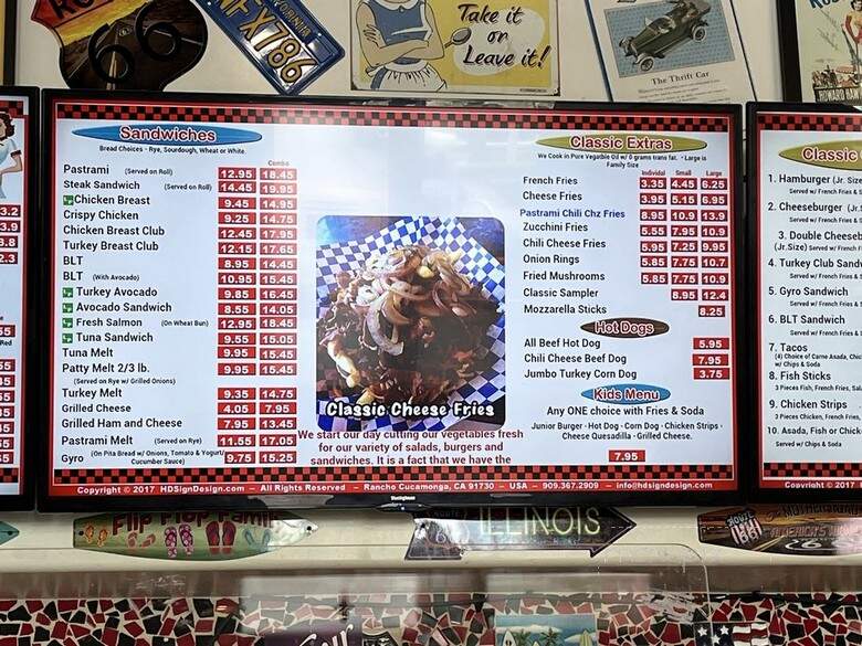 Legends Classic Diner - Glendora, CA menu_pic