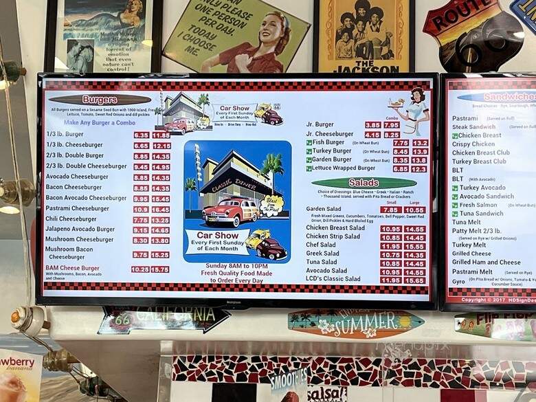 Legends Classic Diner - Glendora, CA menu_pic