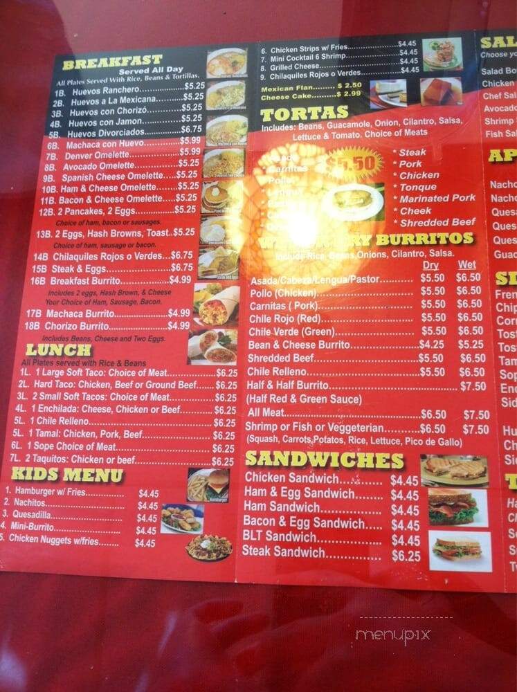 Wet Burrito - Brea, CA menu_pic