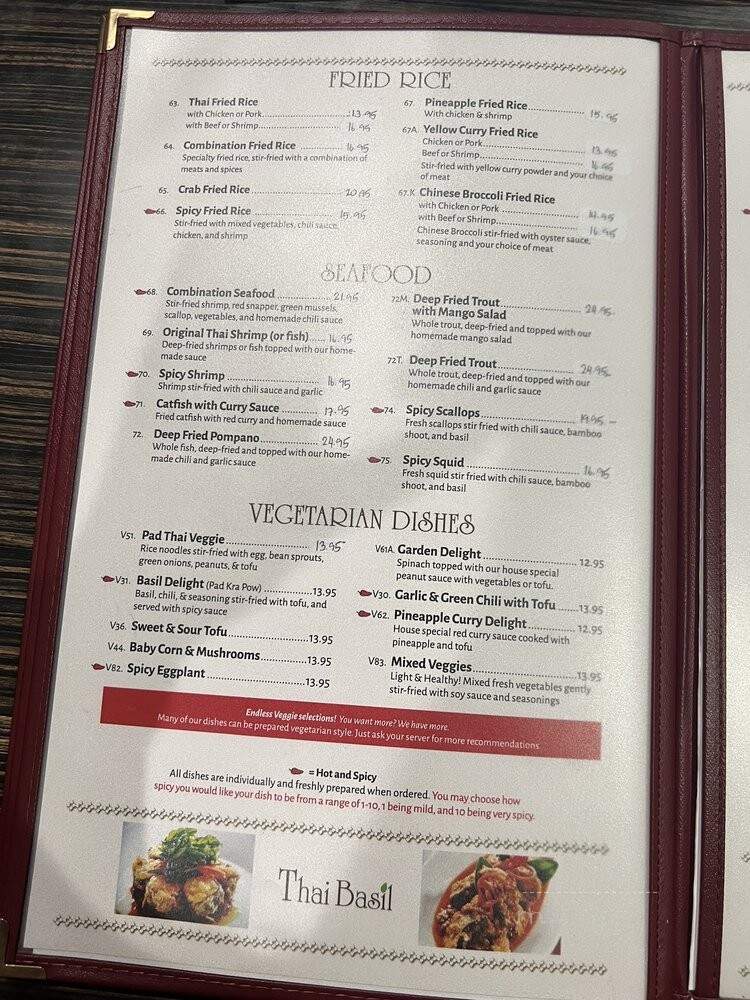 Thai Basil Restaurant - Fullerton, CA menu_pic