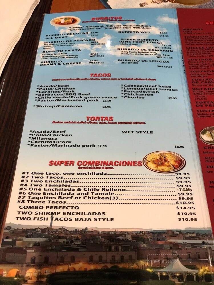 Super Antojitos - Tustin, CA menu_pic
