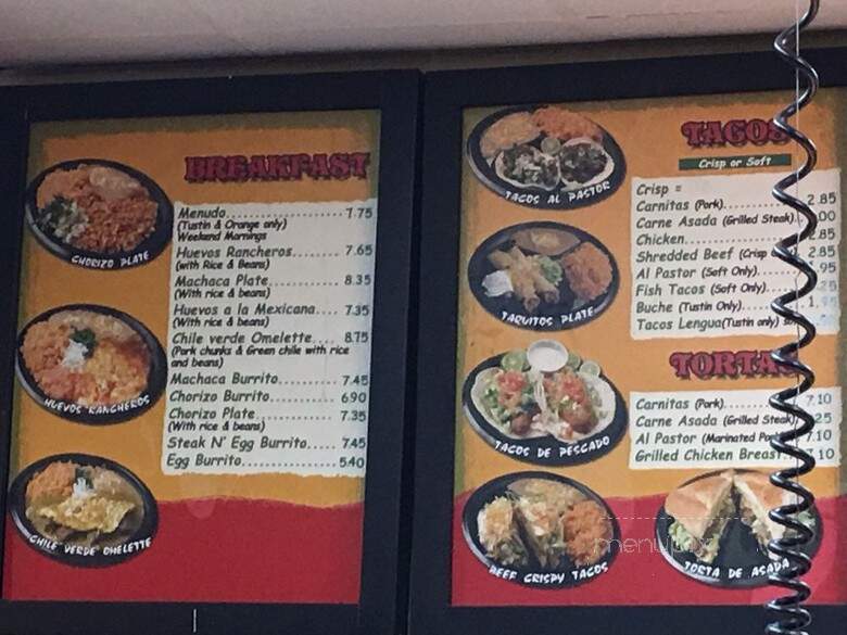 Jalapeno's - Tustin, CA menu_pic