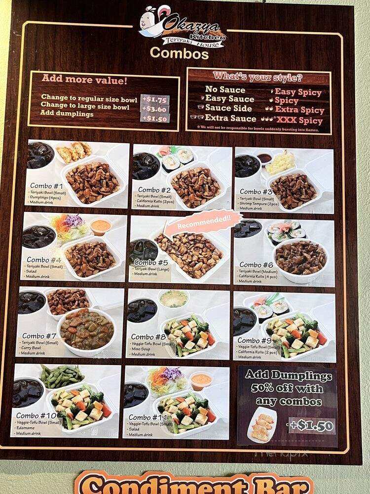 Okazya Kitchen - Fullerton, CA menu_pic