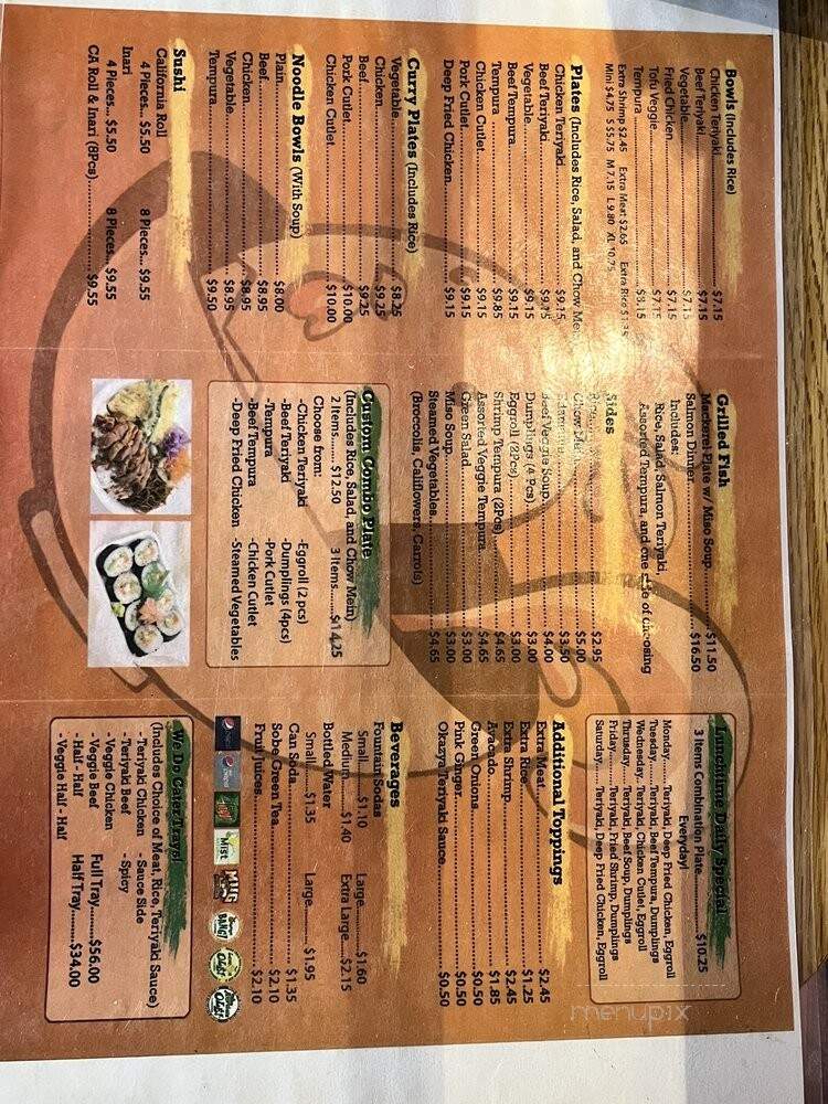 Okazya Kitchen - Fullerton, CA menu_pic