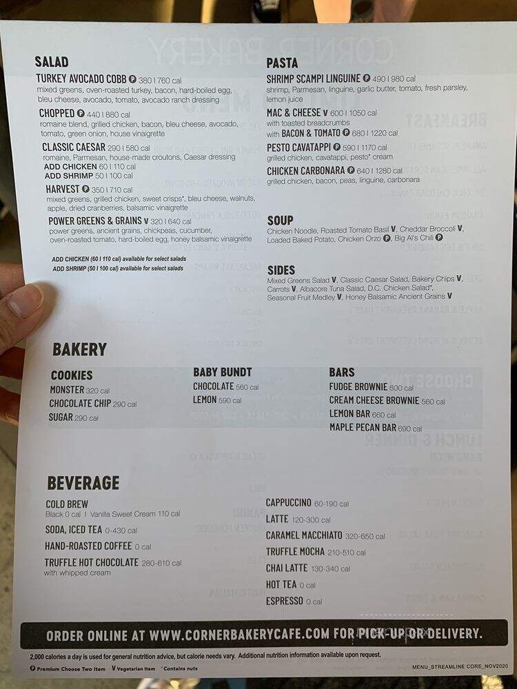 Corner Bakery Cafe - Irvine, CA menu_pic