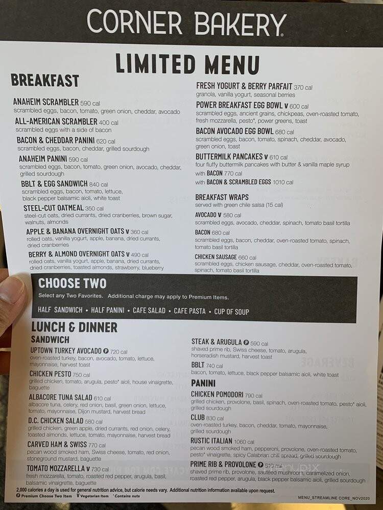 Corner Bakery Cafe - Irvine, CA menu_pic